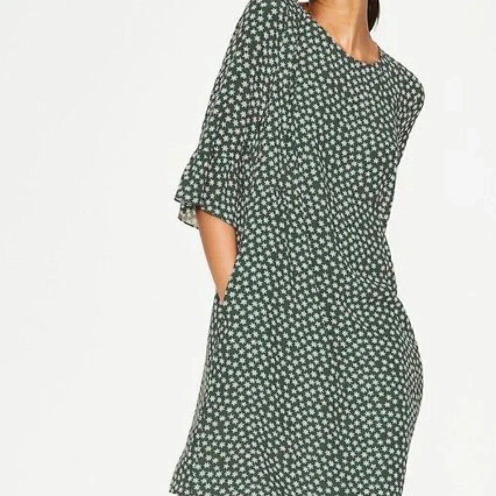BodenโWomensย GreenโPrintedโHyacinthโDressโUSโ10L